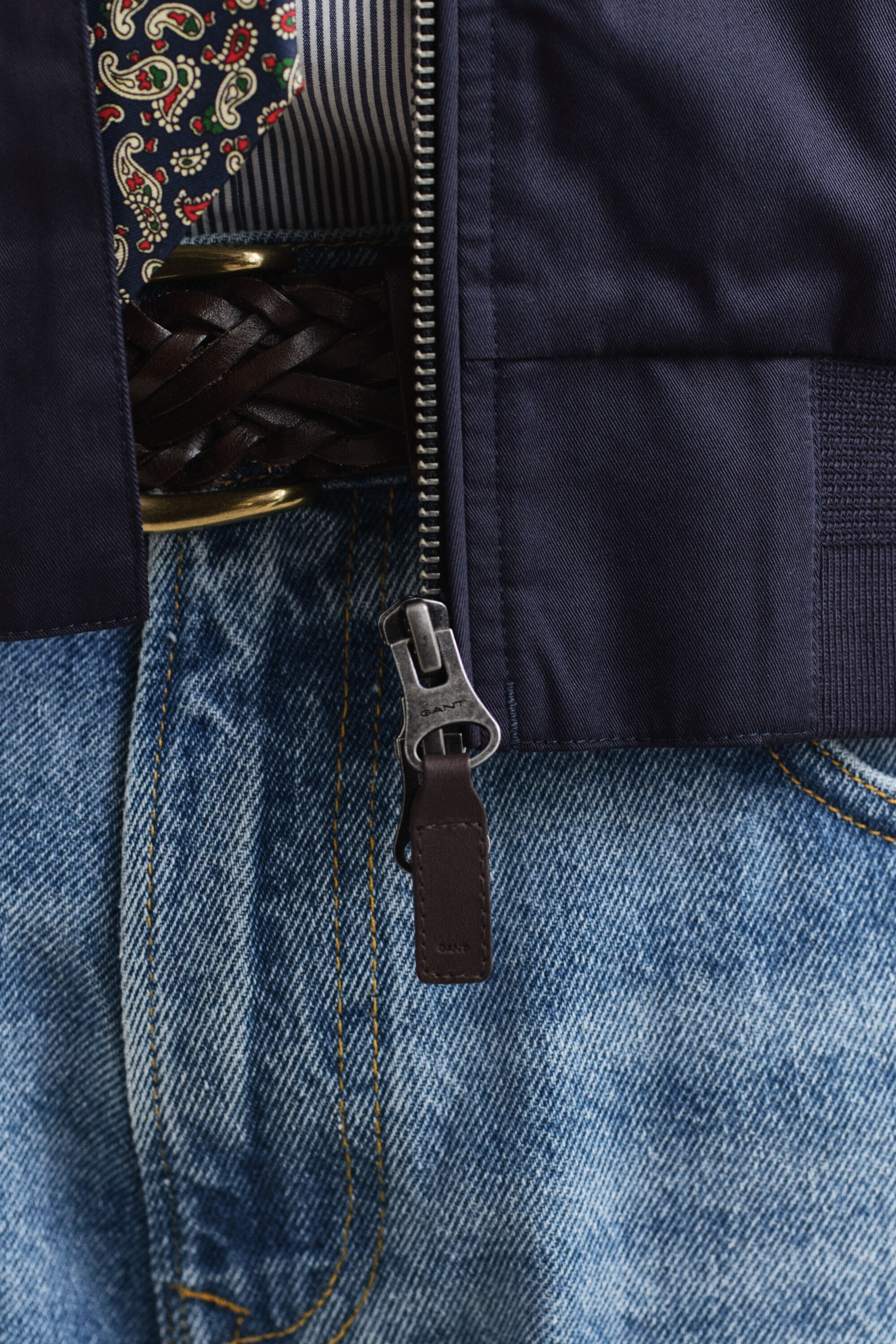 Casaco Harrington em mistura de algodão