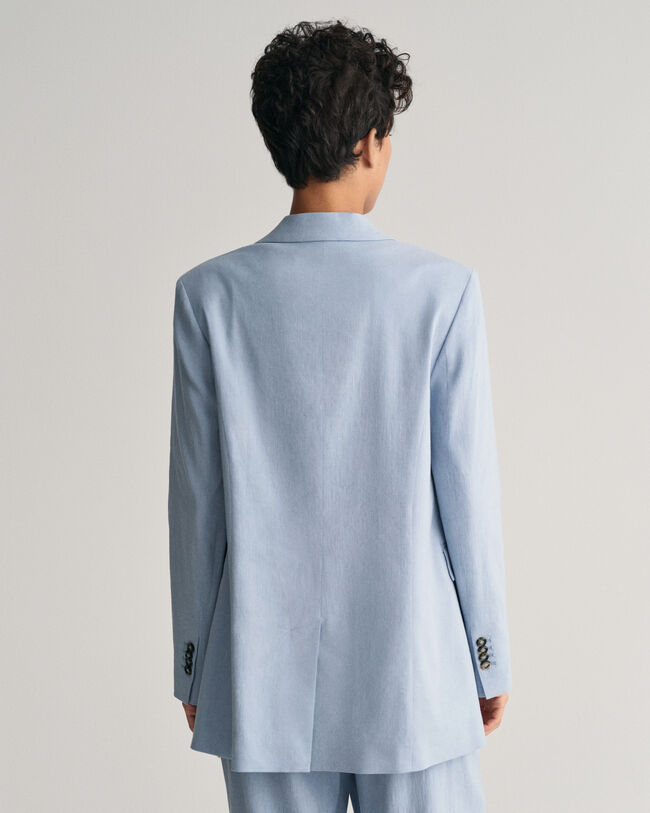 Blazer em linho com elastano regular fit