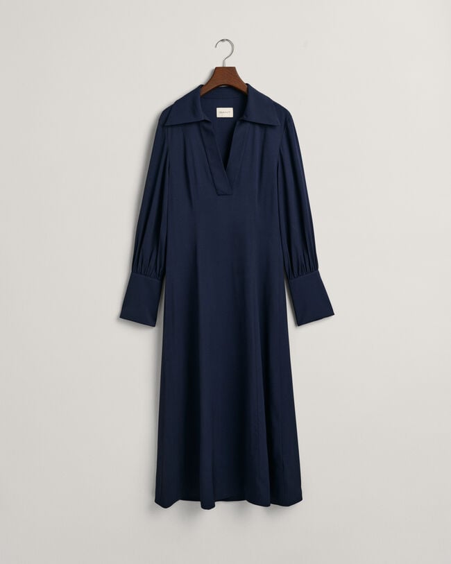 Vestido com punhos altos slim fit