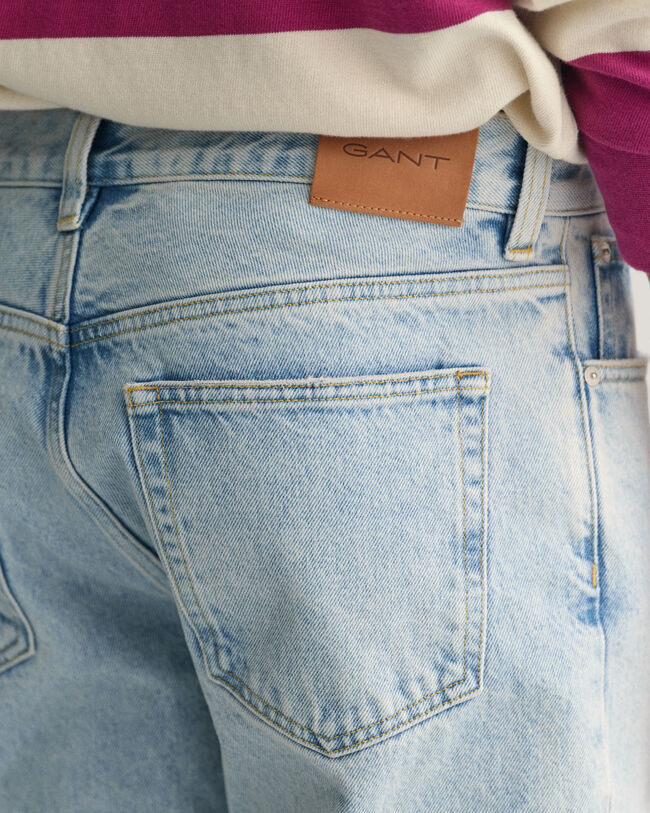 Calças de ganga com lavagem clara Loose fit