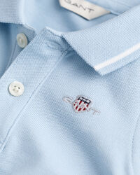 Body em algod&atilde;o piqu&eacute; com debrum contrastante Baby