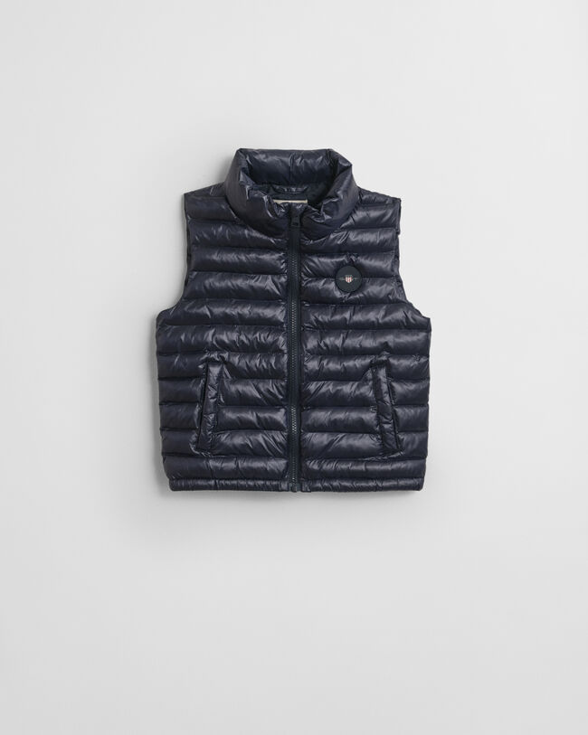 Colete de penas acolchoado leve e brilhante Kids