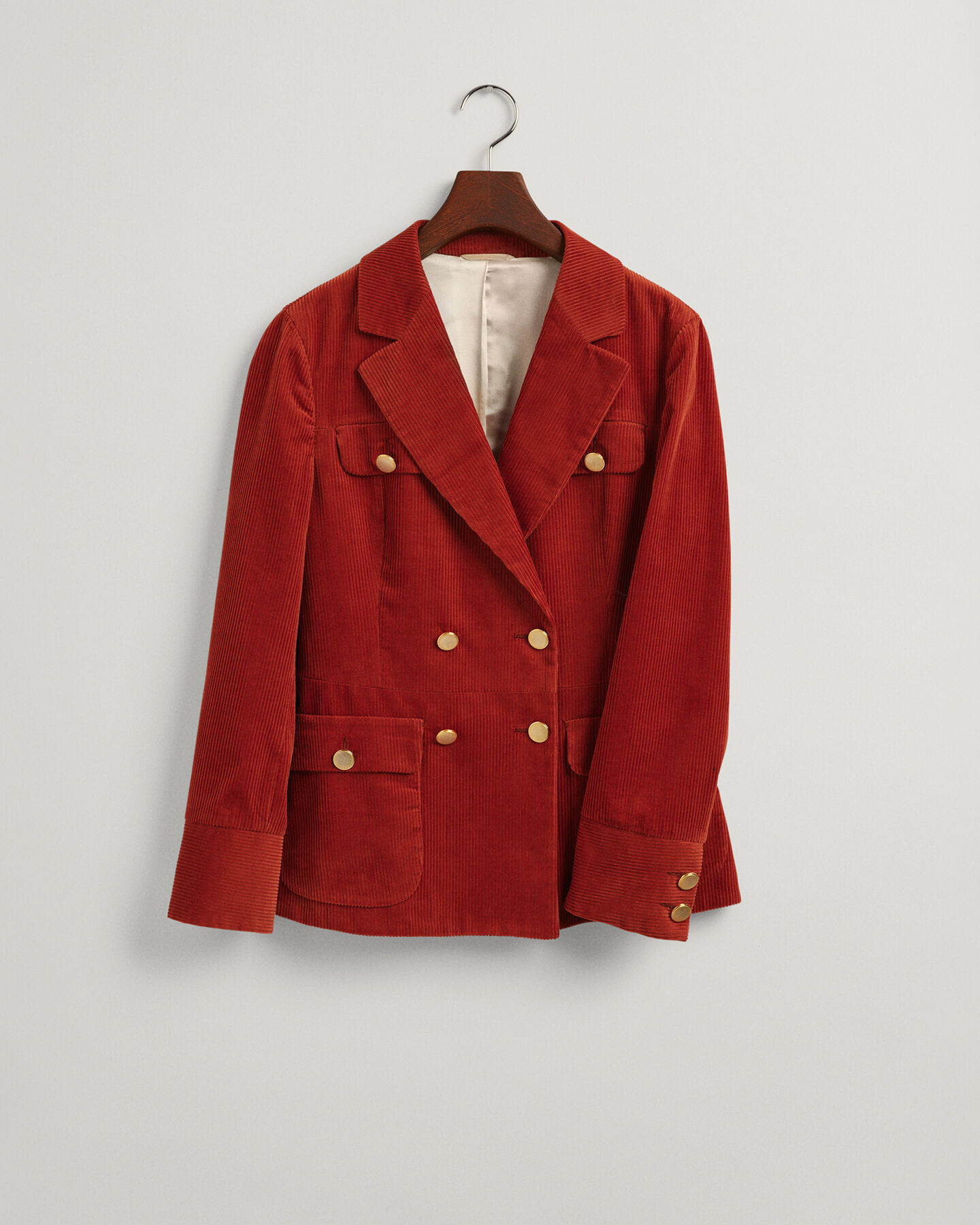 Blazer em bombazina slim