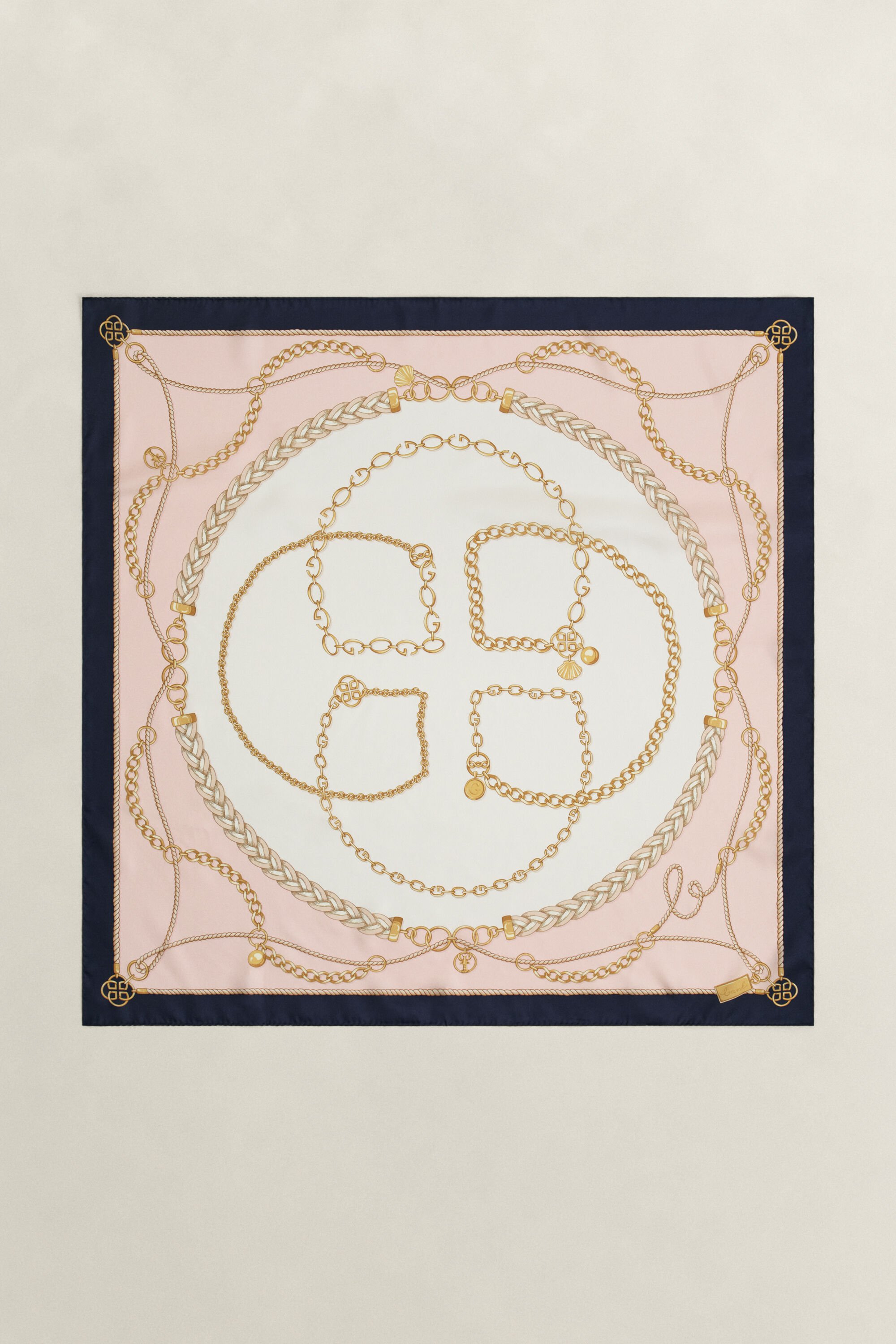 Lenço em seda Chain