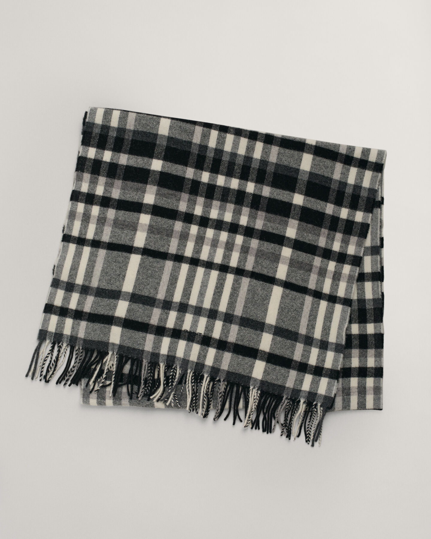 Cachecol com padrão de xadrez