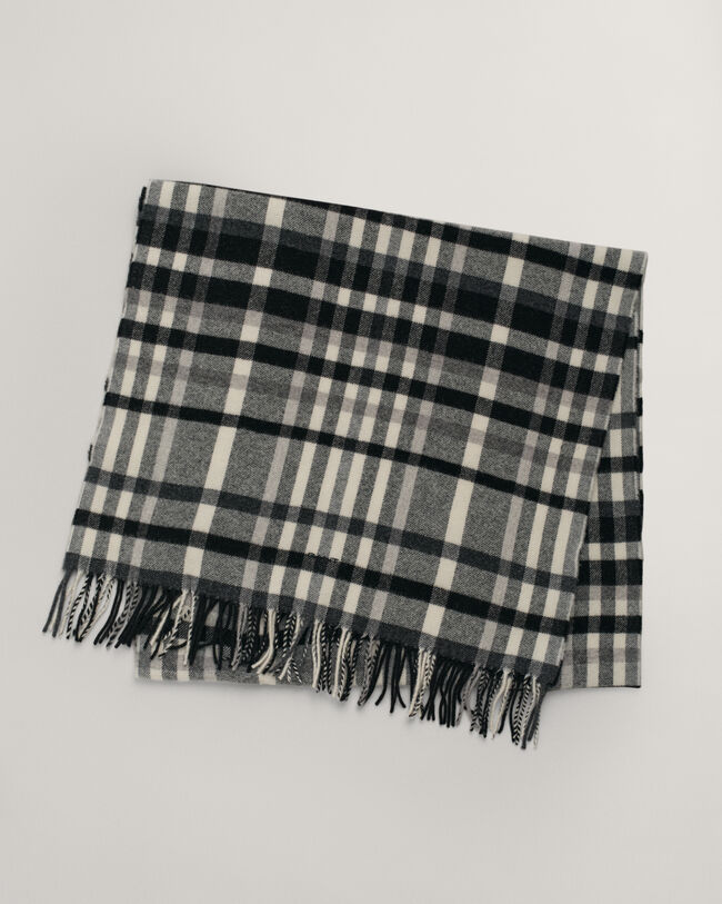 Cachecol com padrão de xadrez