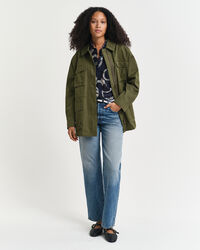 Camisa em seda e algodão Sailing Print regular fit