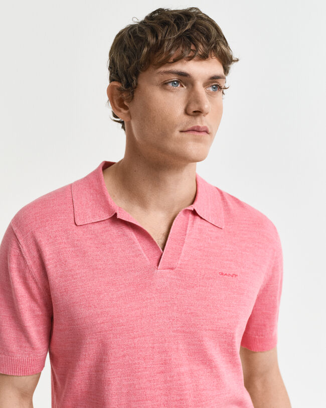 Camisola de malha estilo polo com manga curta Sunfaded