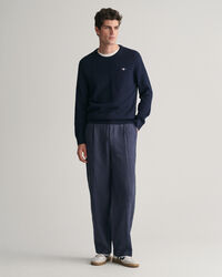 Camisola de malha com decote redondo em algod&atilde;o Structured