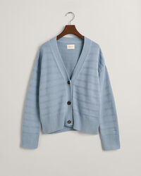 Casaco de malha em algodão às riscas Tonal