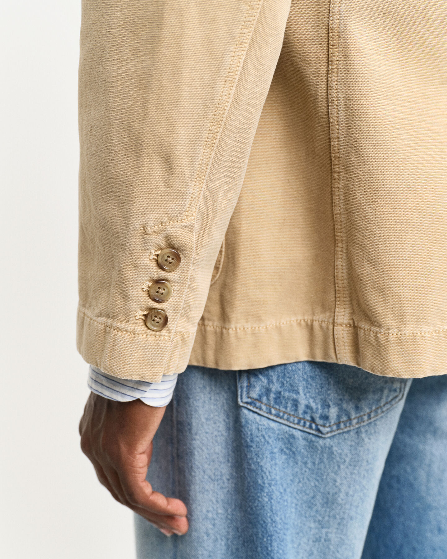 Blazer em lona relaxed fit