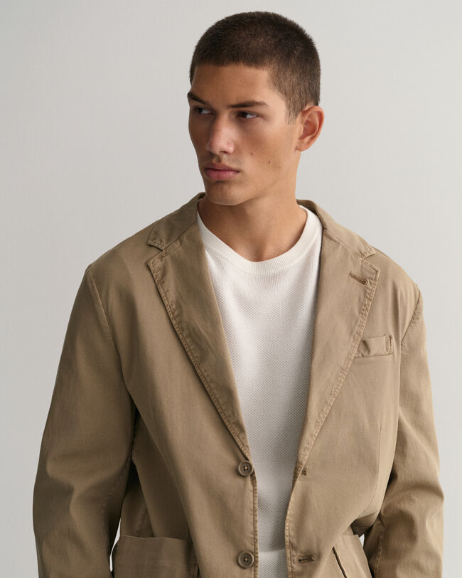 Blazer de fato em algodão