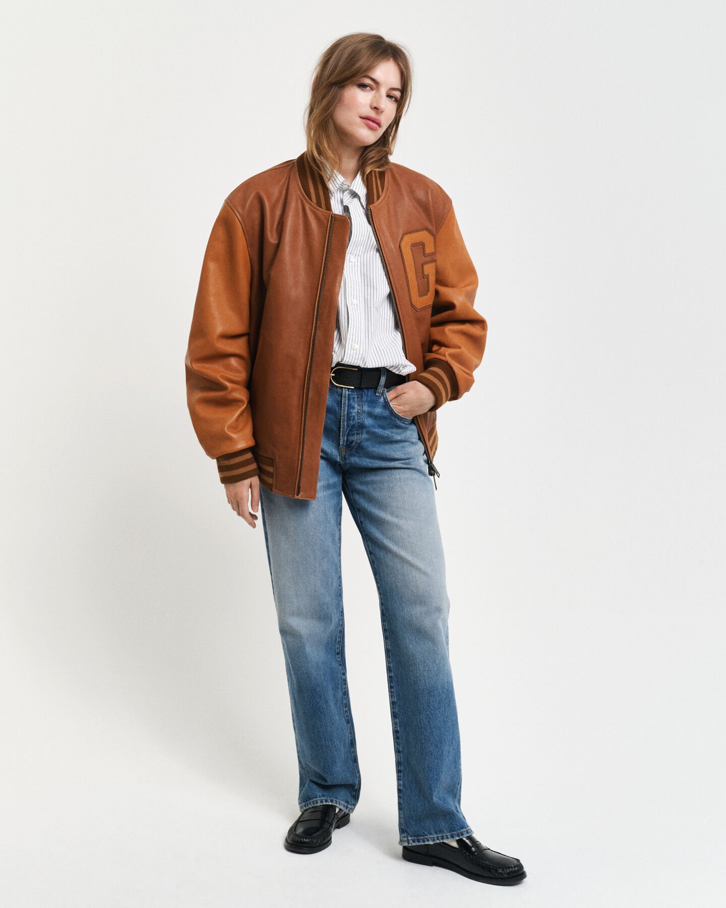 GANT Varsity Jacket em pele