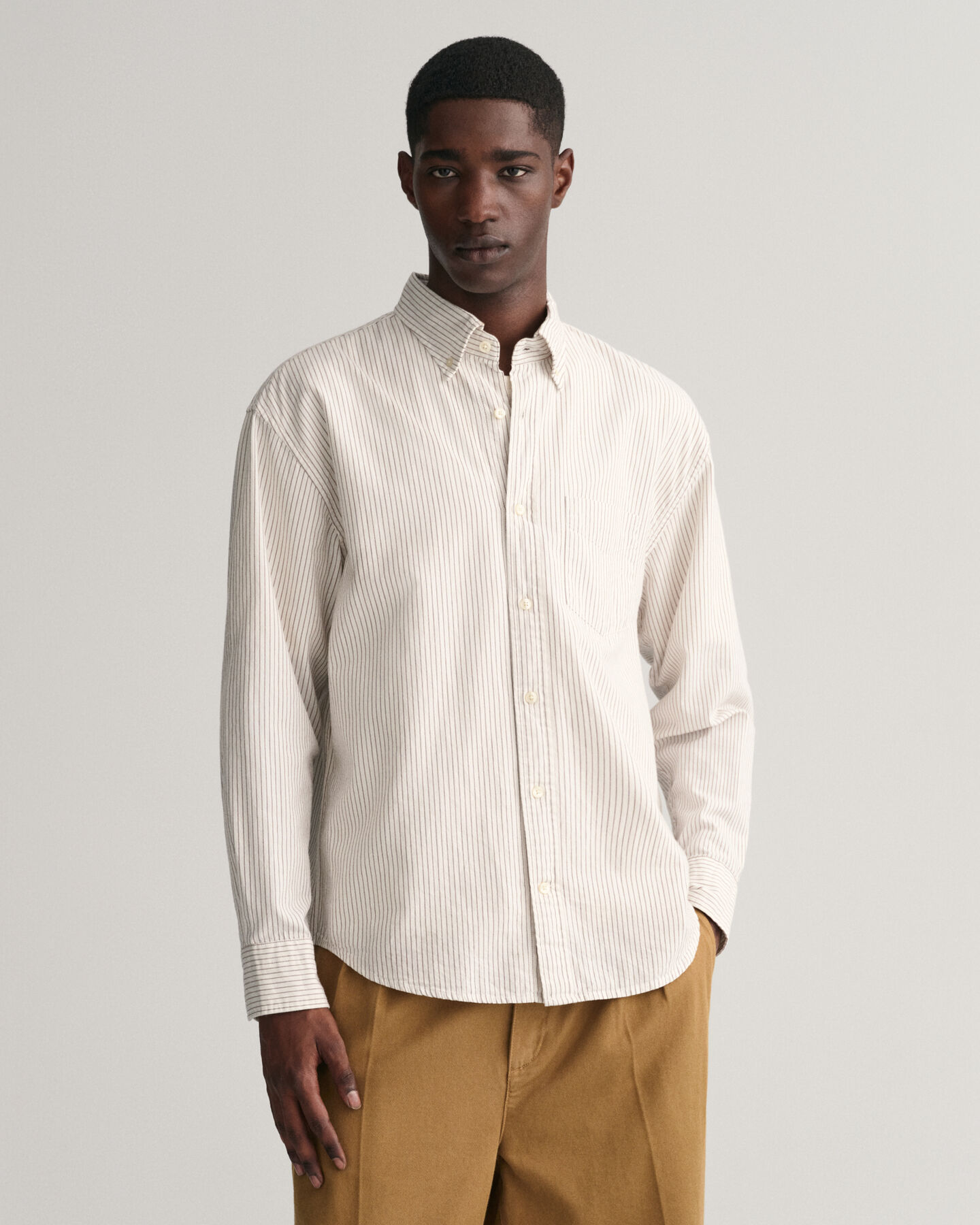 Camisa Oxford Archive &agrave;s riscas relaxed fit