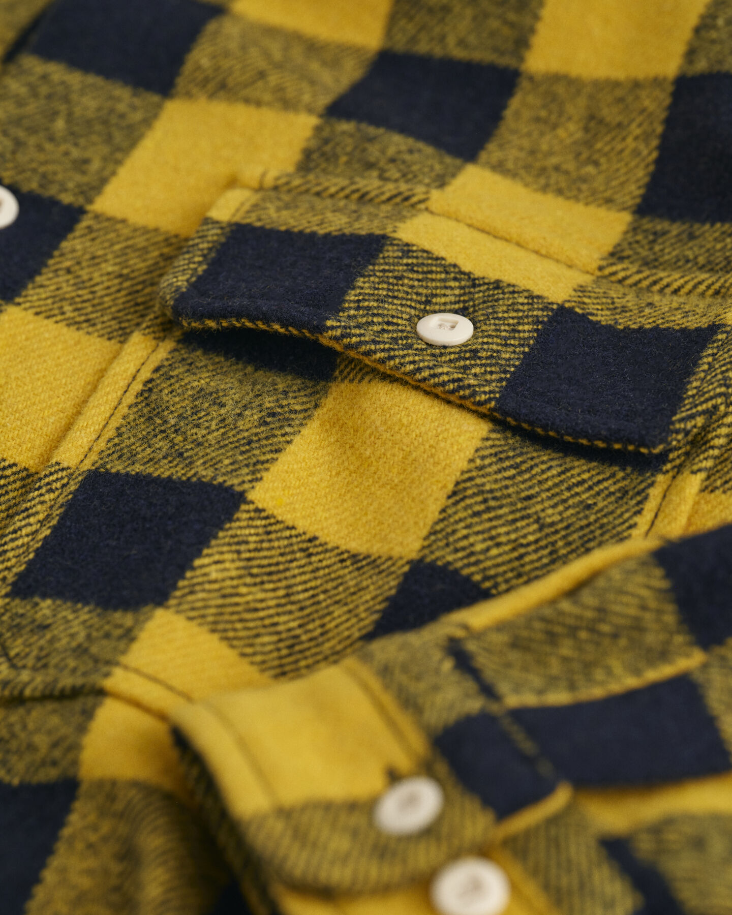 Sobrecamisa Buffalo em mistura de l&atilde;