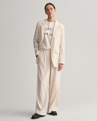 Blazer em linho com elastano regular fit