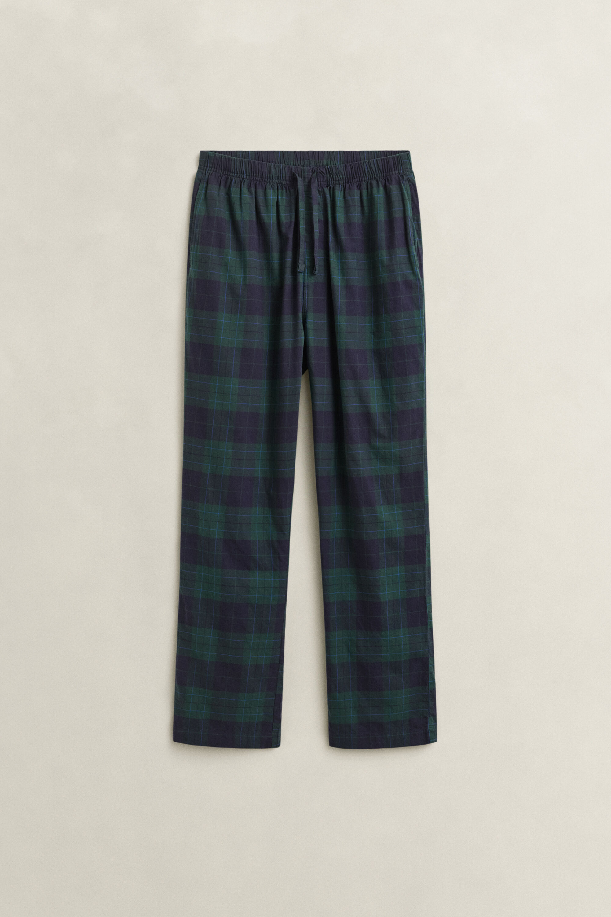 Calças de pijama em flanela com padrão de xadrez