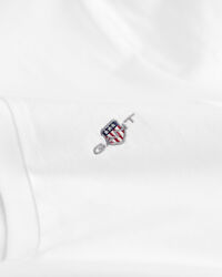 T-shirt com decote em V Shield