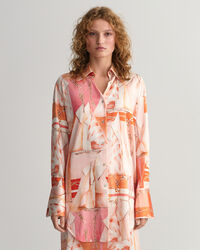 Camisa de seda com estampado Sailing relaxed fit