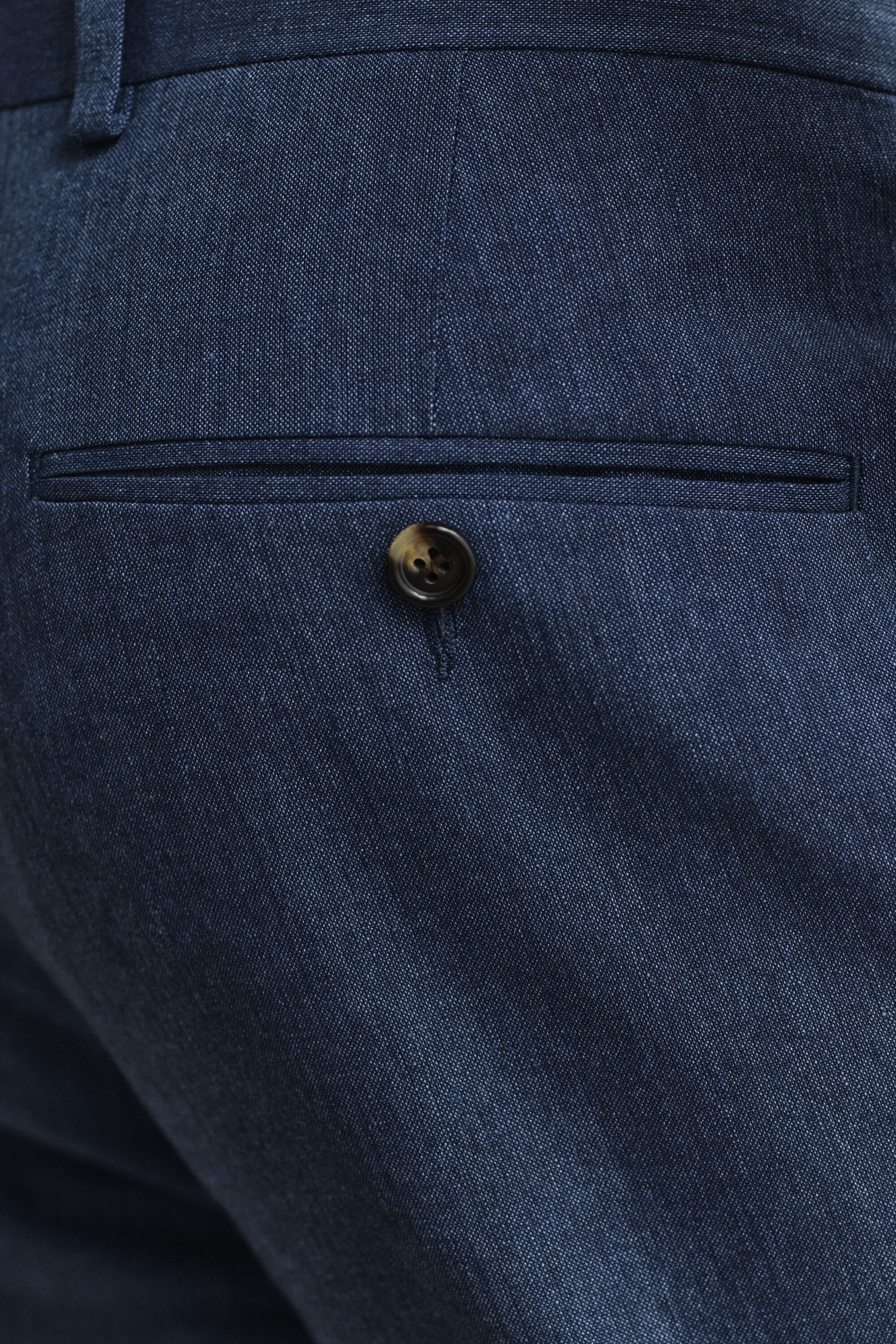 Calças de fato em mistura de linho