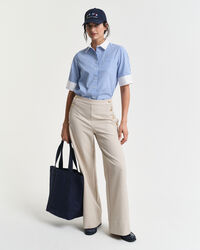 Camisa às riscas Contrast regular fit