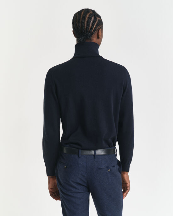 Sweatshirt clássico de gola alta em algodão