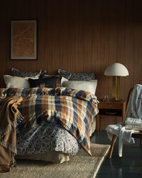 Edredão individual em flanela com padrão de xadrez