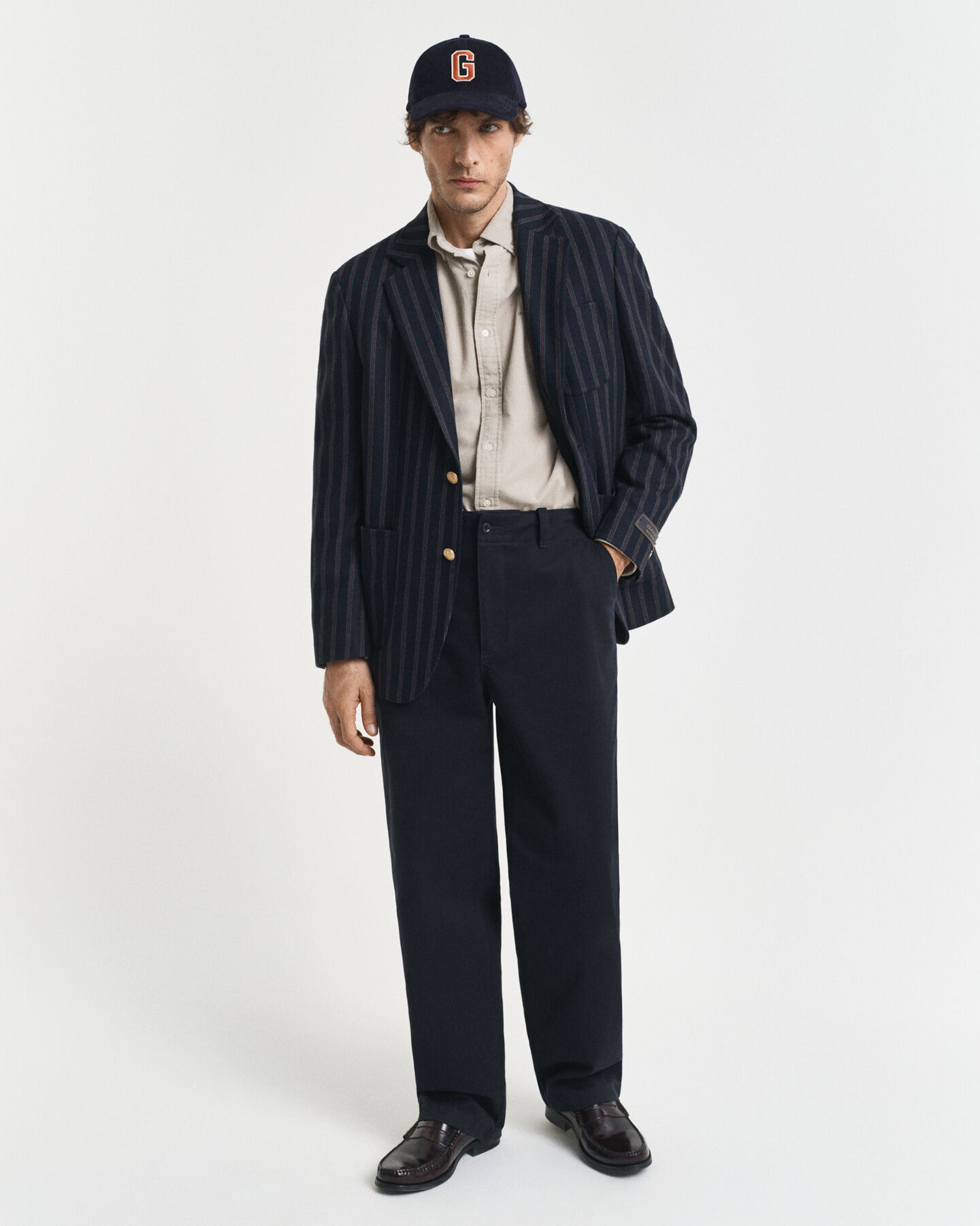 Camisa em bombazina de algodão regular fit