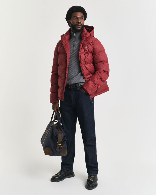 Camisola de malha com meio fecho de correr microtexturizada