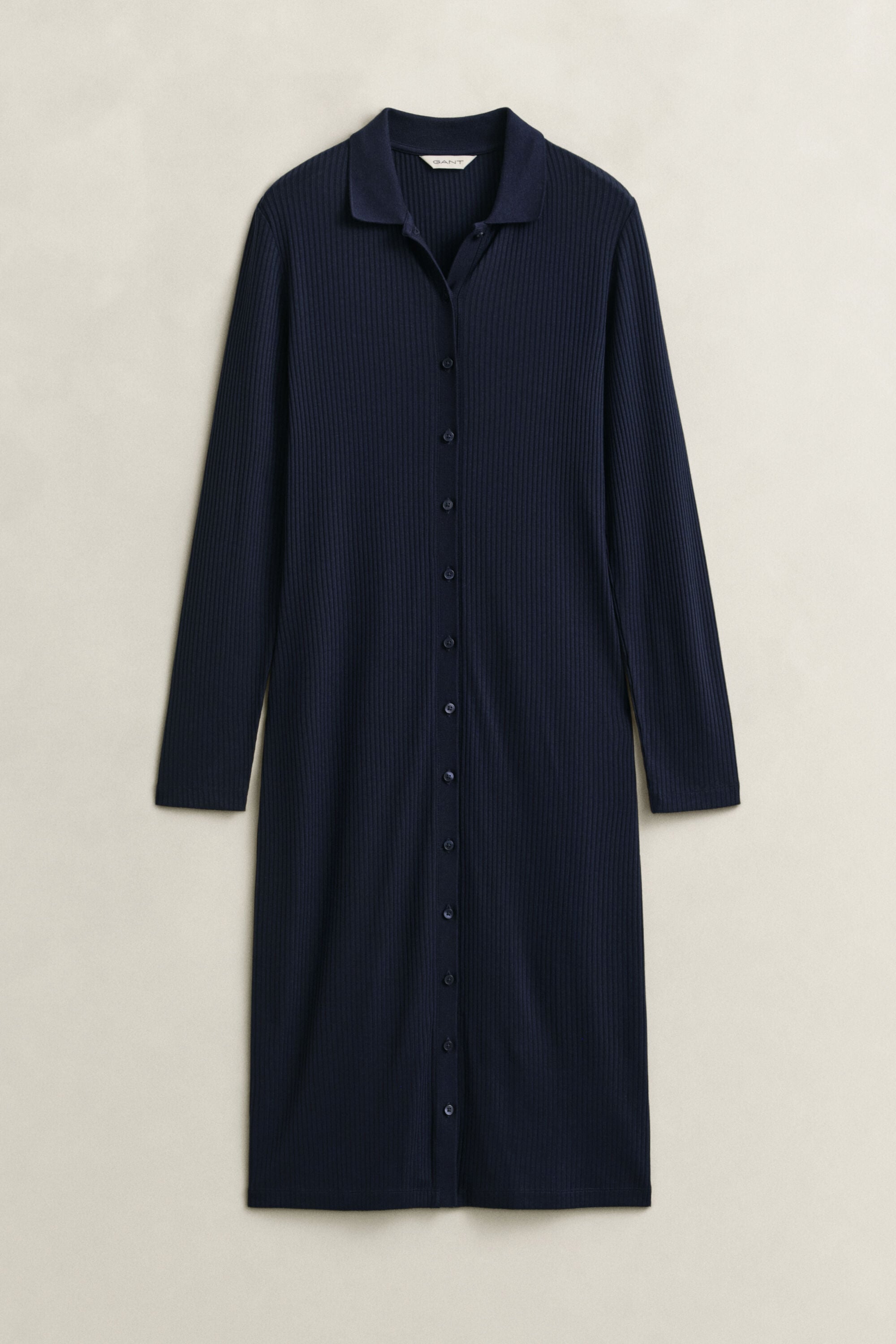 Vestido tipo polo canelado slim