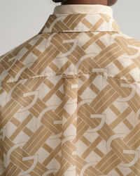 Camisa em seda de algodão G Patterned regular fit