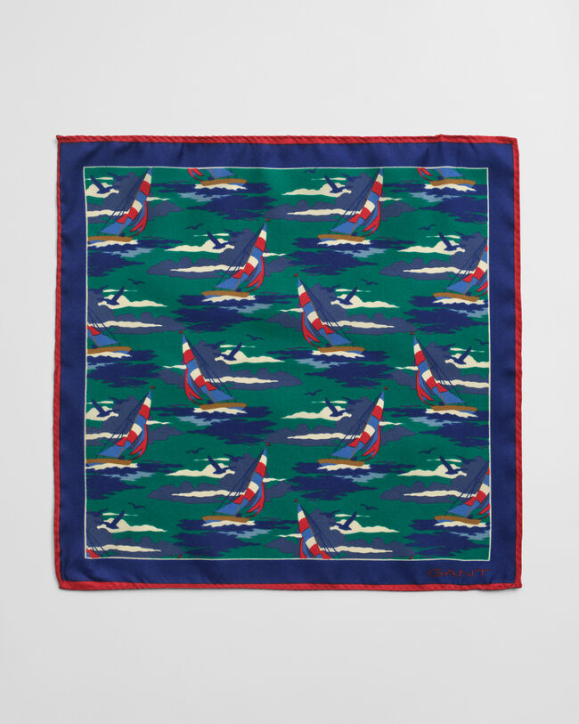 Lenço de bolso em seda Sailing Print