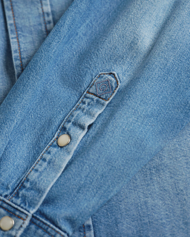 Camisa Western em ganga Wrangler x GANT relaxed fit