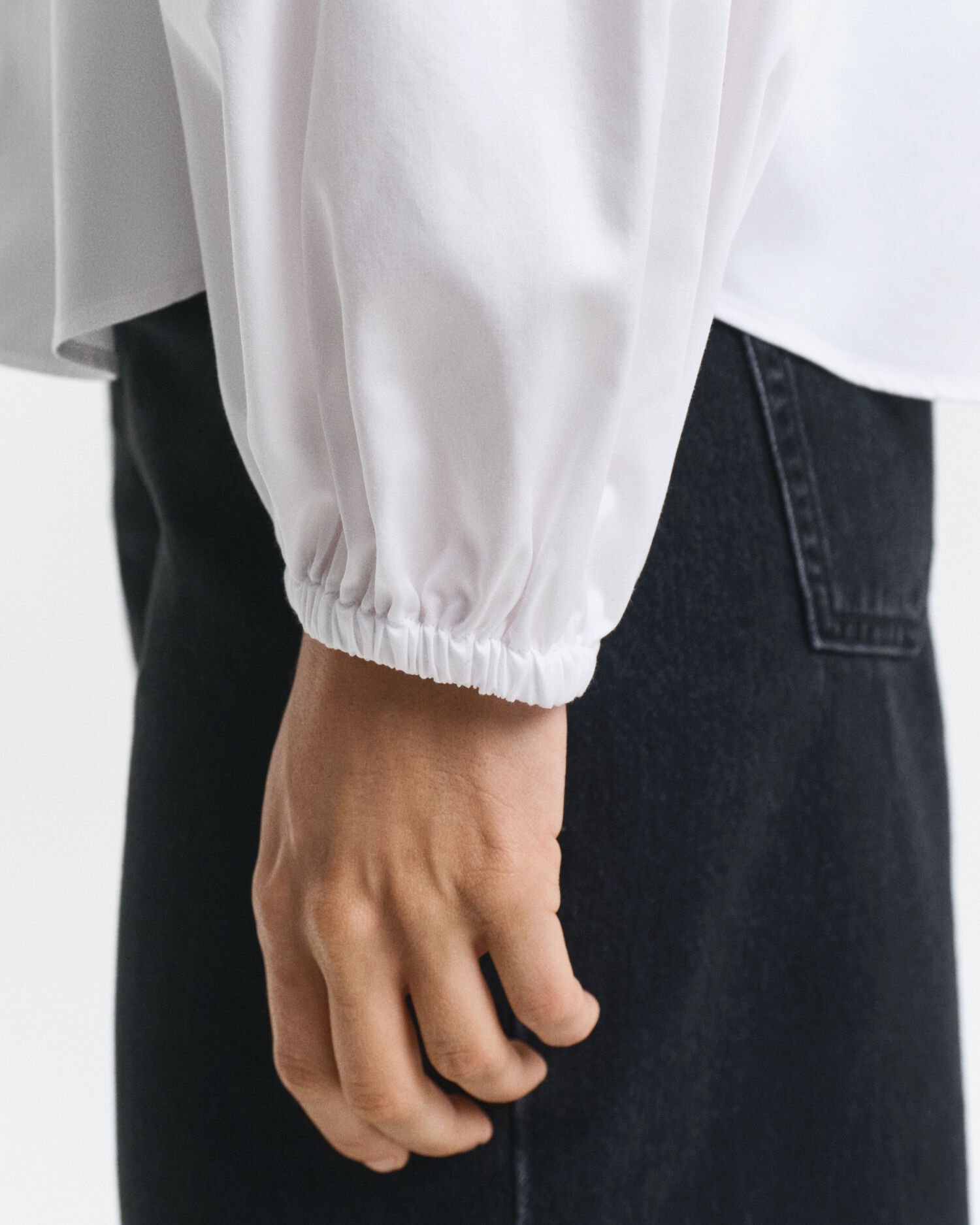 Blusa em algodão acetinado