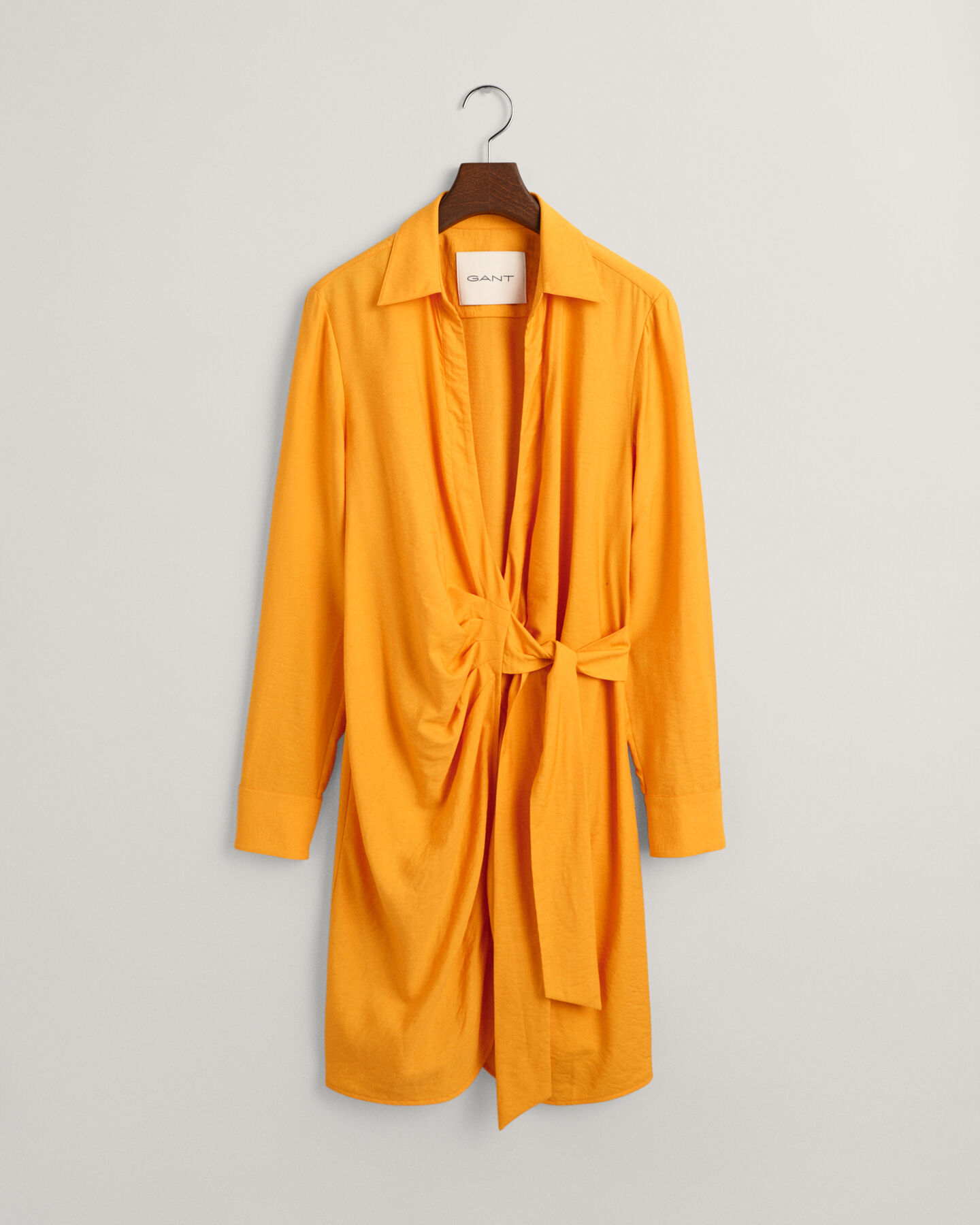 Vestido-camisa de trespasse