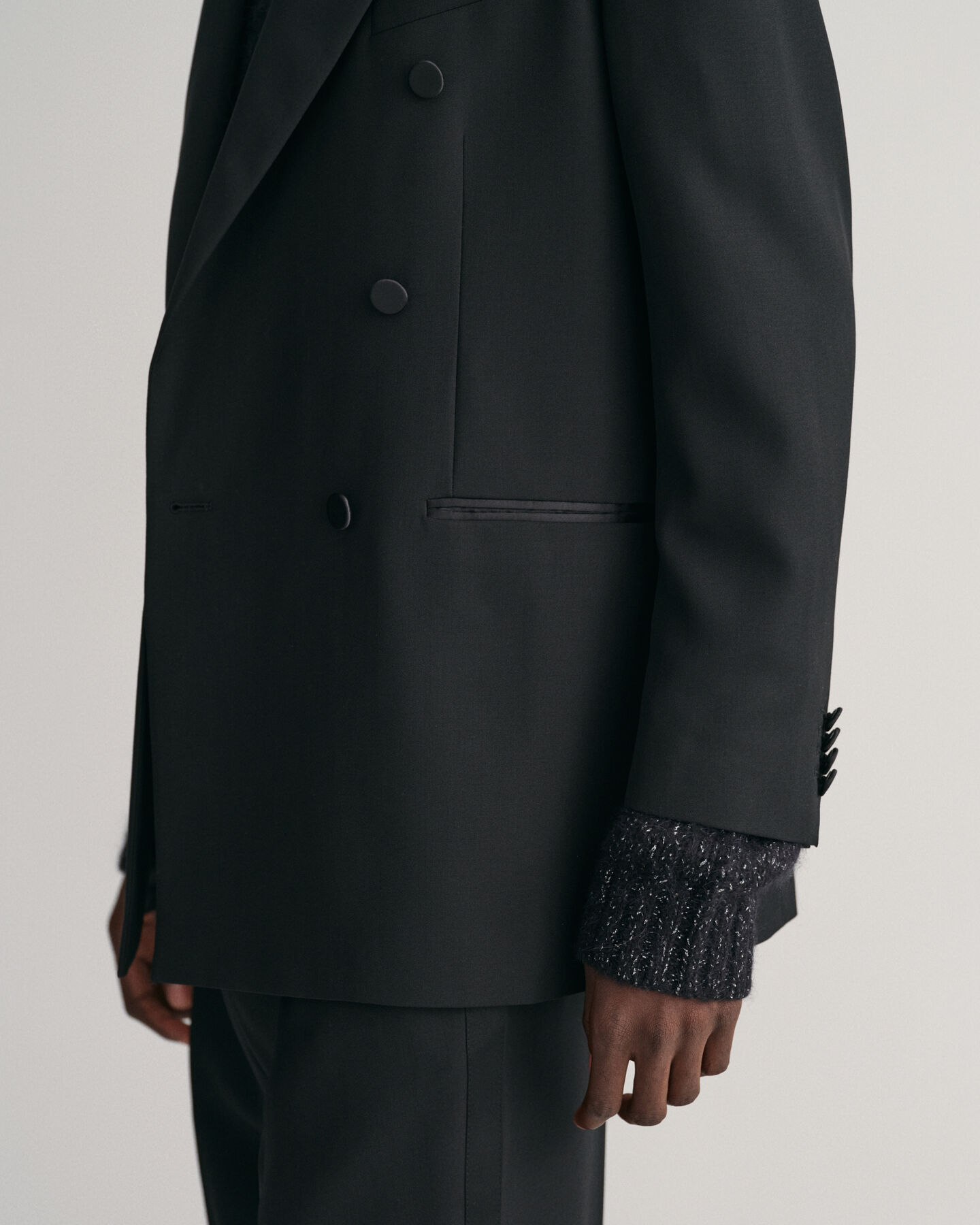 Blazer de trespasse de fato Tuxedo