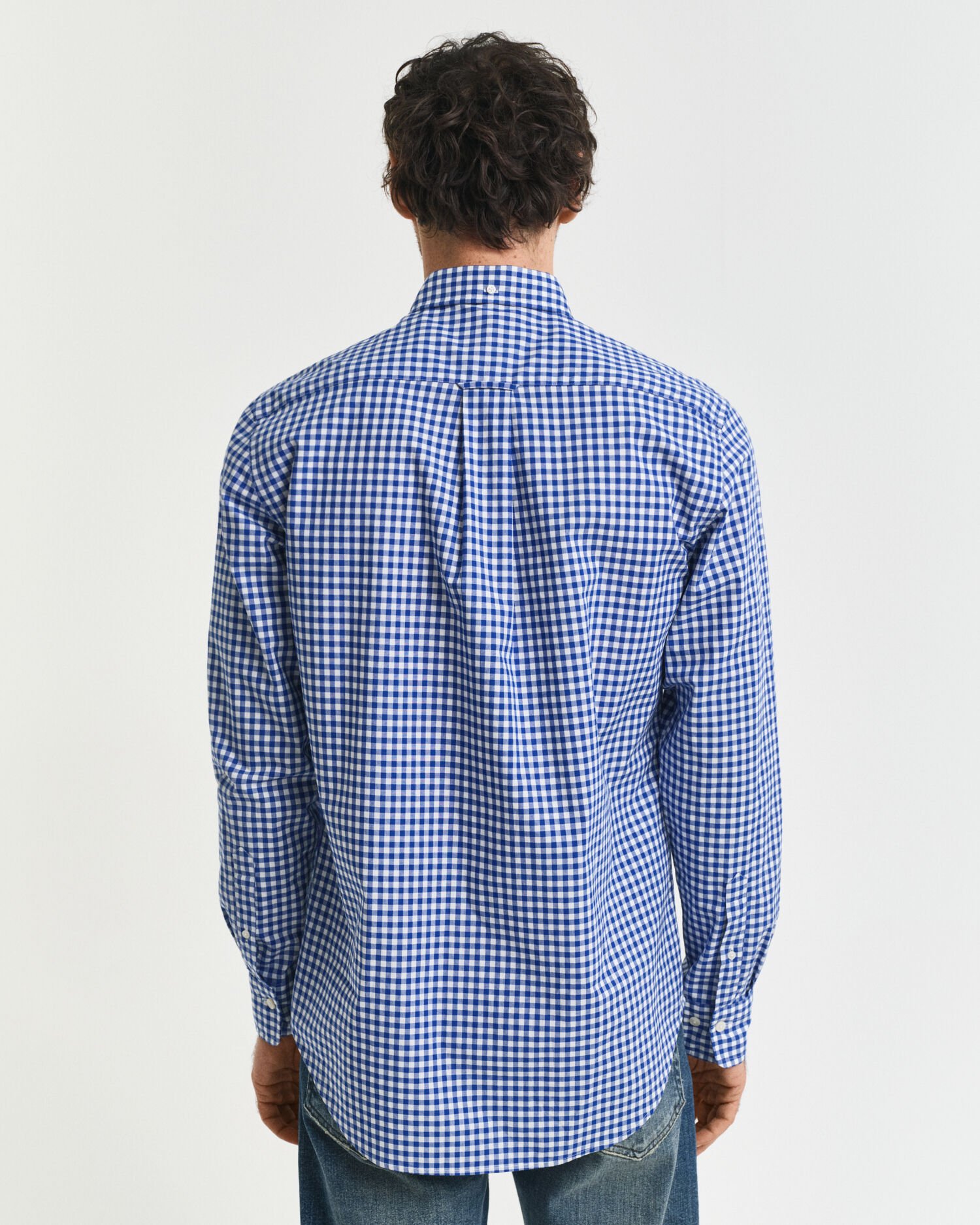 Camisa em popelina gingham Classic regular fit