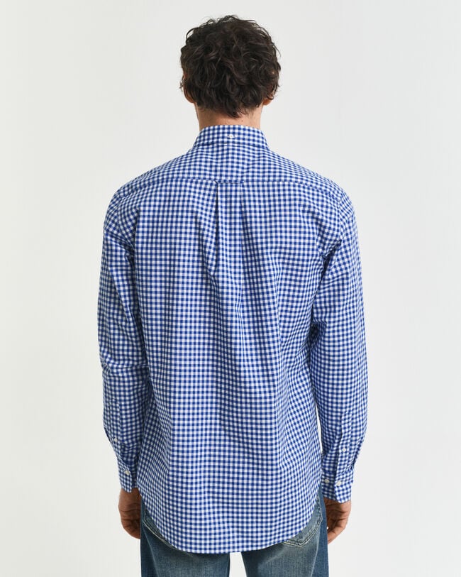 Camisa em popelina gingham Classic regular fit