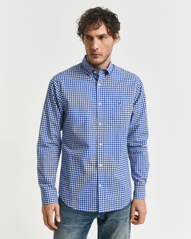 Camisa em popelina gingham Classic regular fit