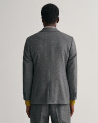 Blazer de fato com padrão espinha de peixe