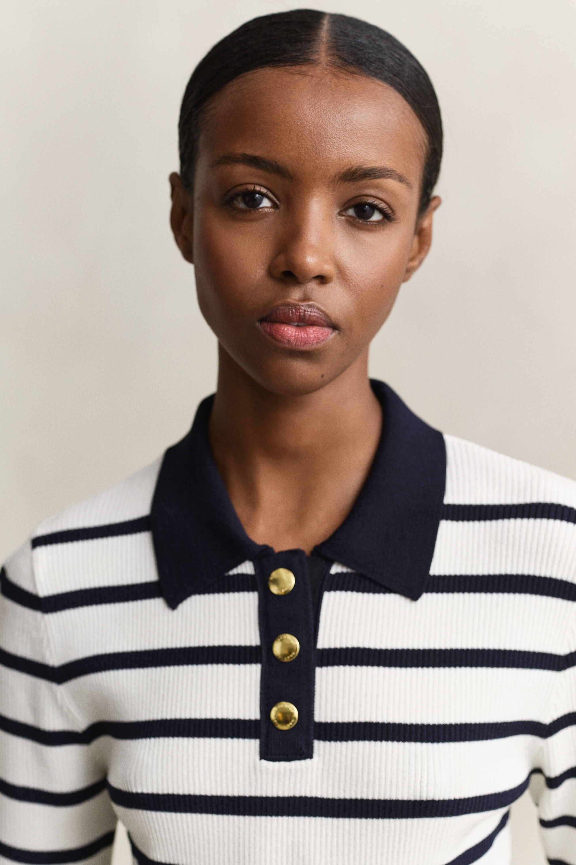 Rugger em malha às riscas