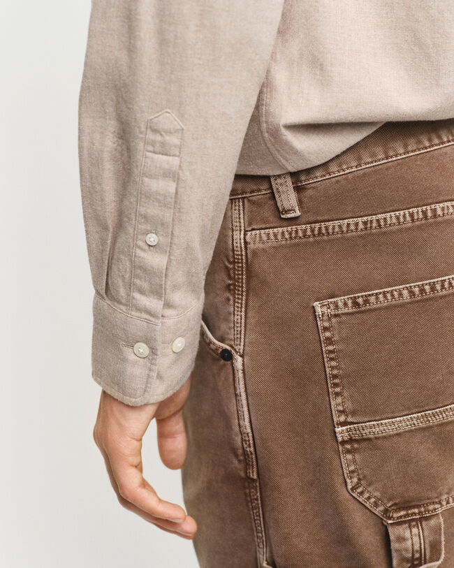 Camisa em flanela mesclada regular fit