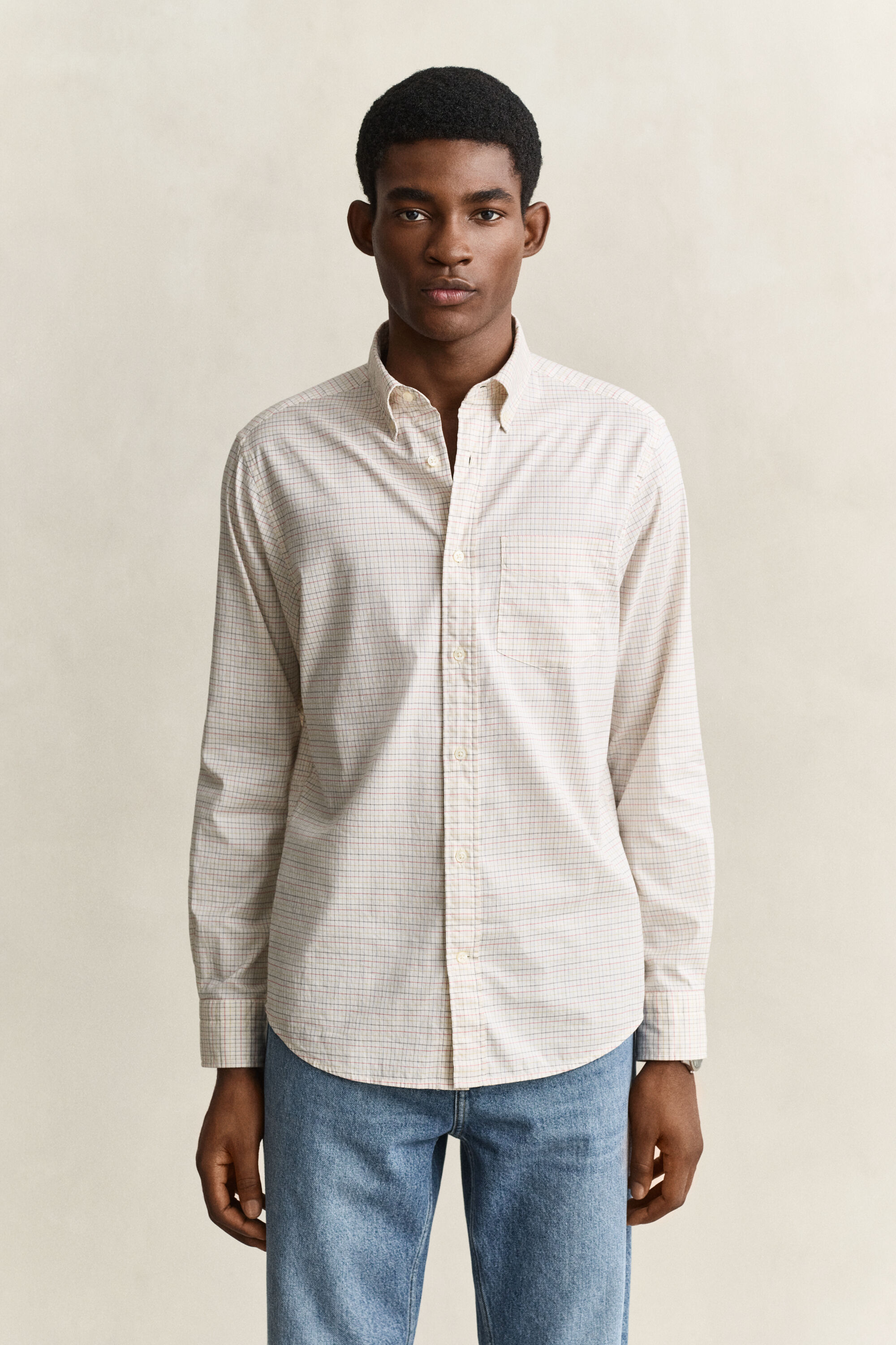 Camisa Oxford com padrão de xadrez Gant x Yale