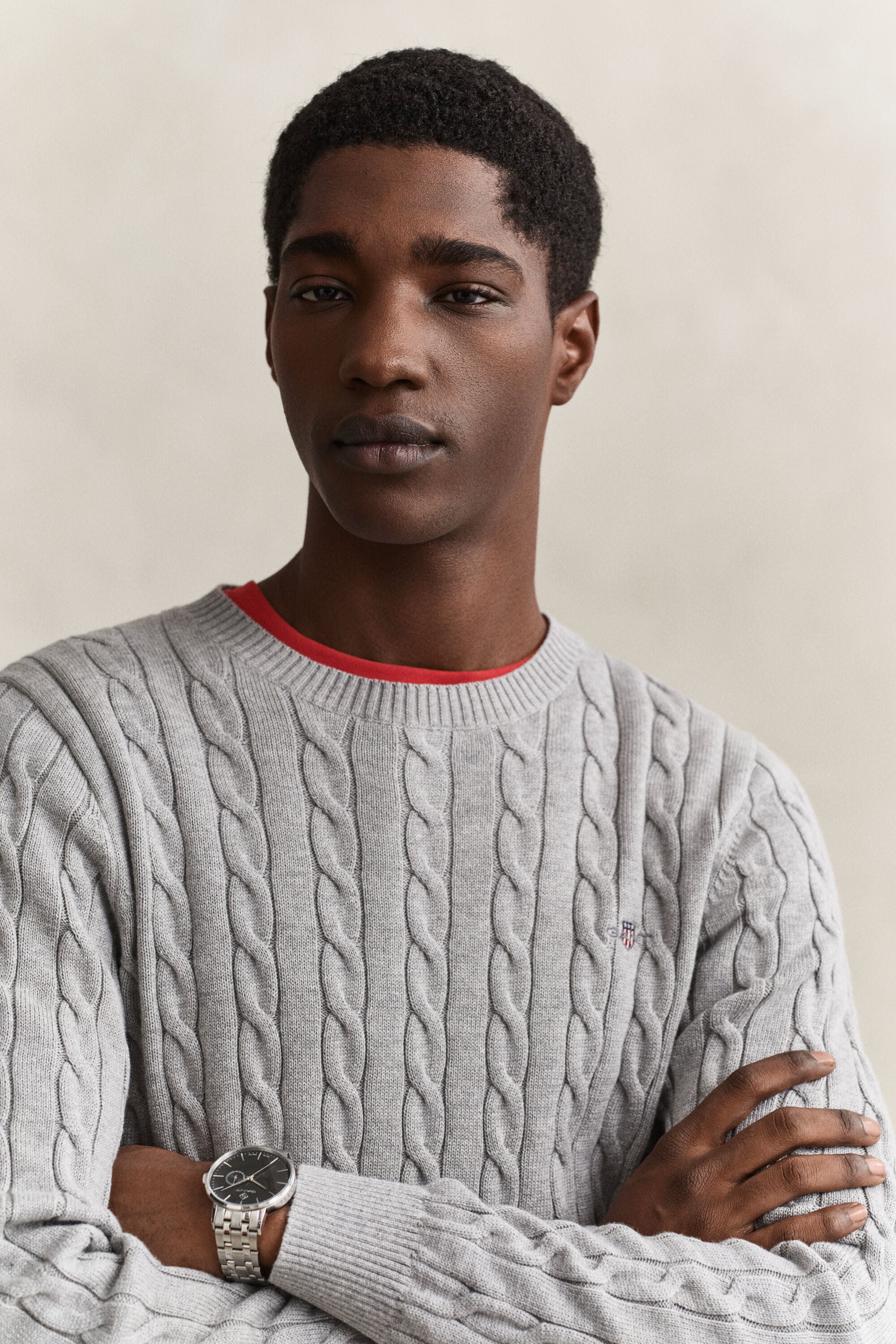 Camisola em malha entrançada Classic