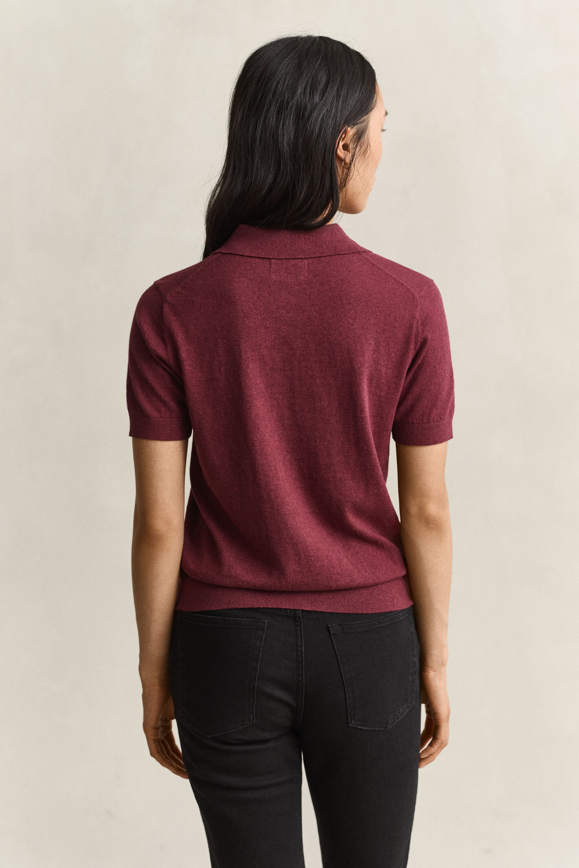 Camisola de malha estilo polo leve