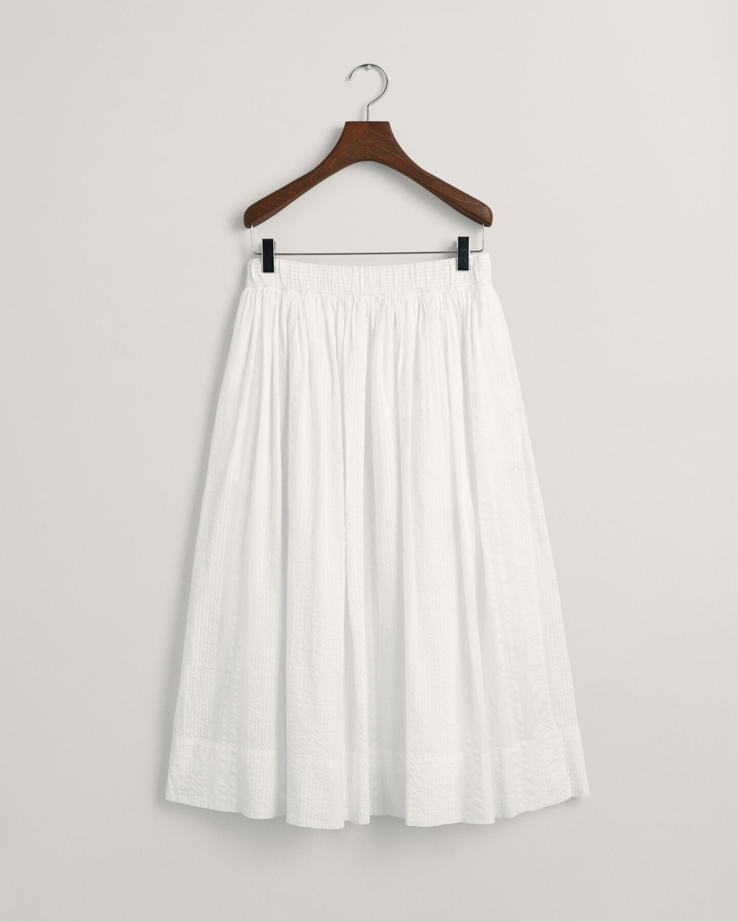 Saia Pull-On às riscas Seersucker