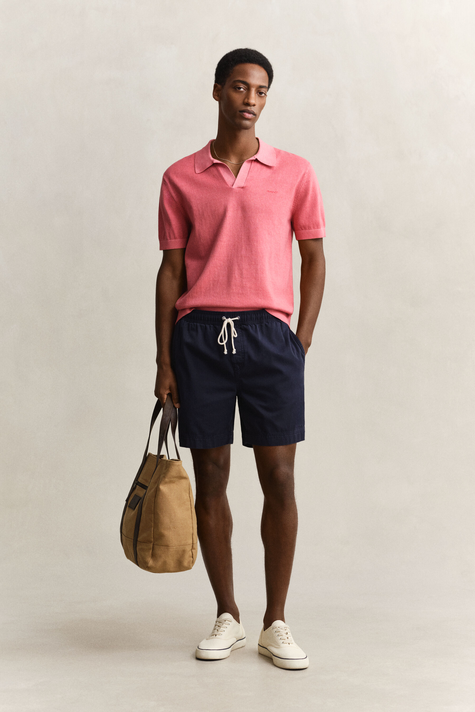 Camisola de malha tipo polo Sunfaded