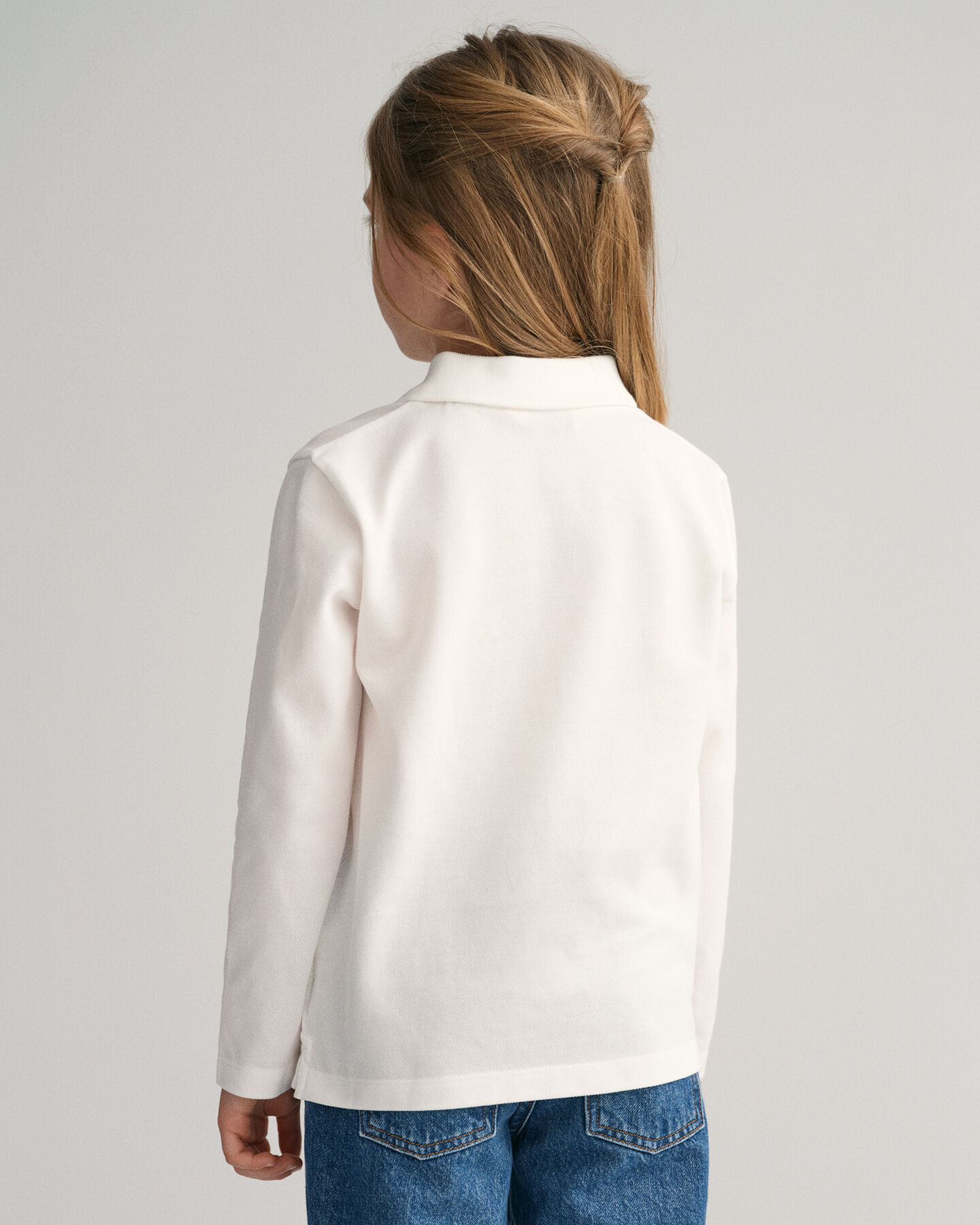 Polo de manga comprida em algod&atilde;o piqu&eacute; Shield Kids