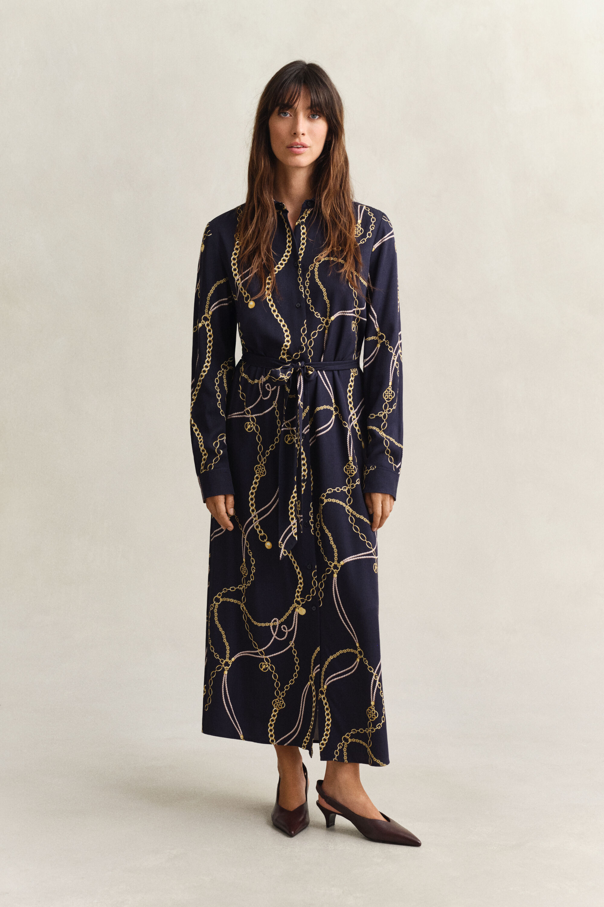 Vestido-camisa estampado