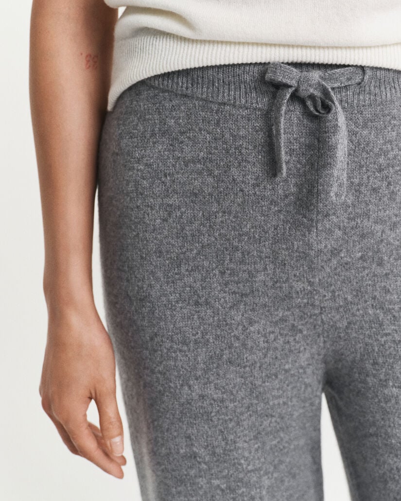 Calças em malha de lã